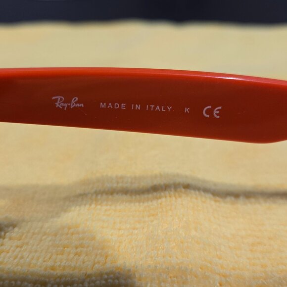 Ray Ban New Wayfarer Sunglasses - RB 2132 6180/R5 - Orange/Blue/Tortoise Shell - Picture 13 of 13